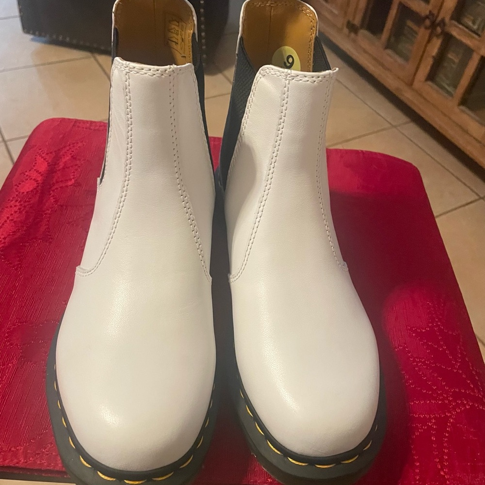 Dr. Martens White and Black Boots